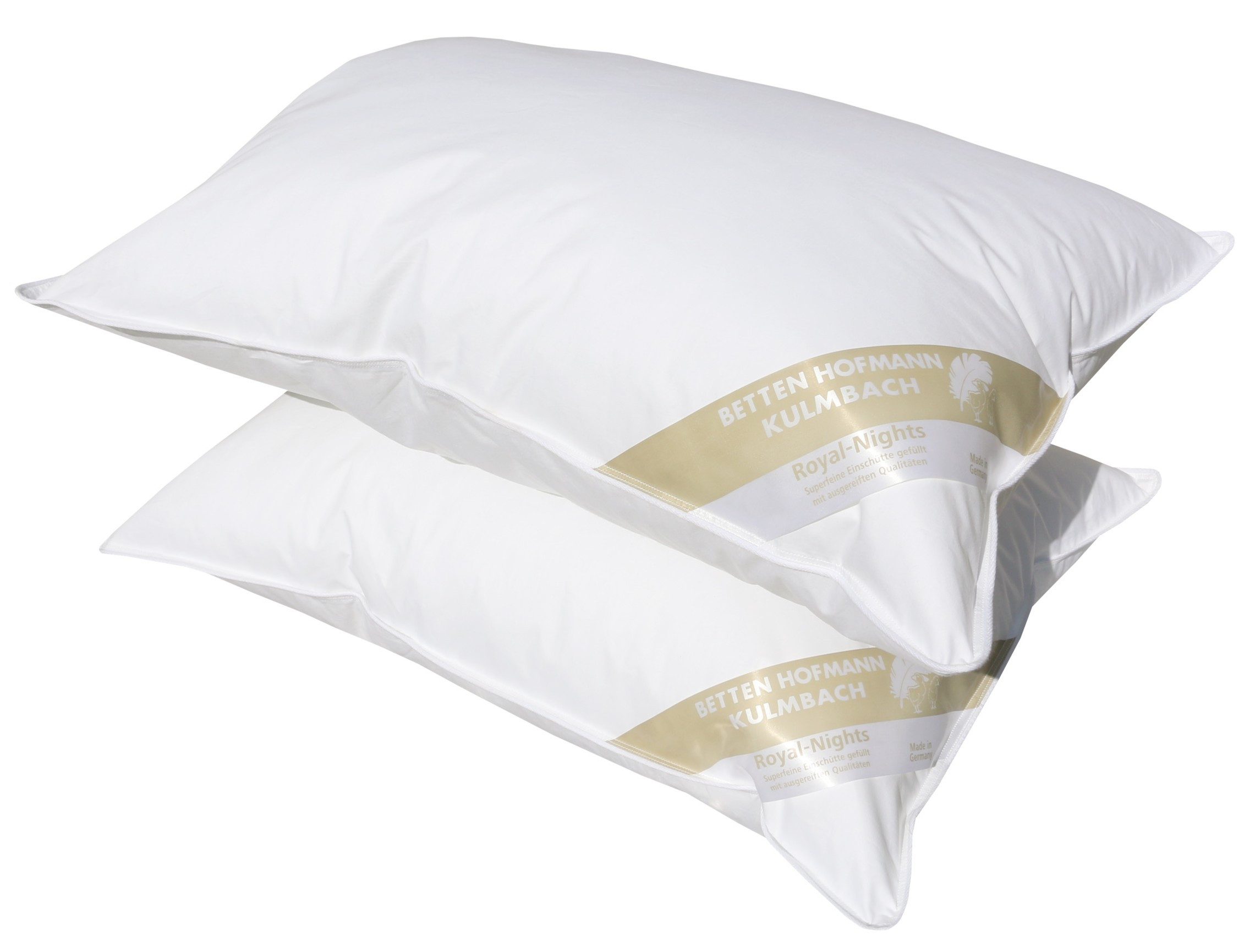 Betten Hofmann Microfaserkissen 2 Stück Betten Hofmann Japan Basic Kopfkissen 43x63 cm waschbar 300 g, Füllung: 100% Hohlfaserkugel, Bezug: 100% Baumwolle, Seitenschläfer, 2-tlg., prall gefüllt, ohne tierische Bestandteile, Made in Germany