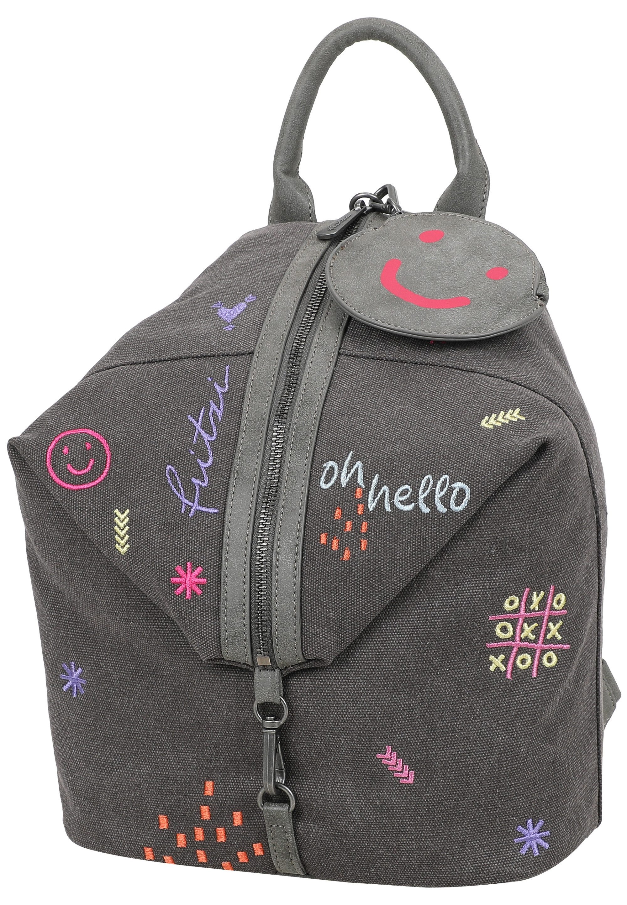 Fritzi aus Preußen Sportrucksack Marit Limited Embro Fun, mit Stickdetails und abnehmbarem Pocket-Anhänger – Bild 2 von 5