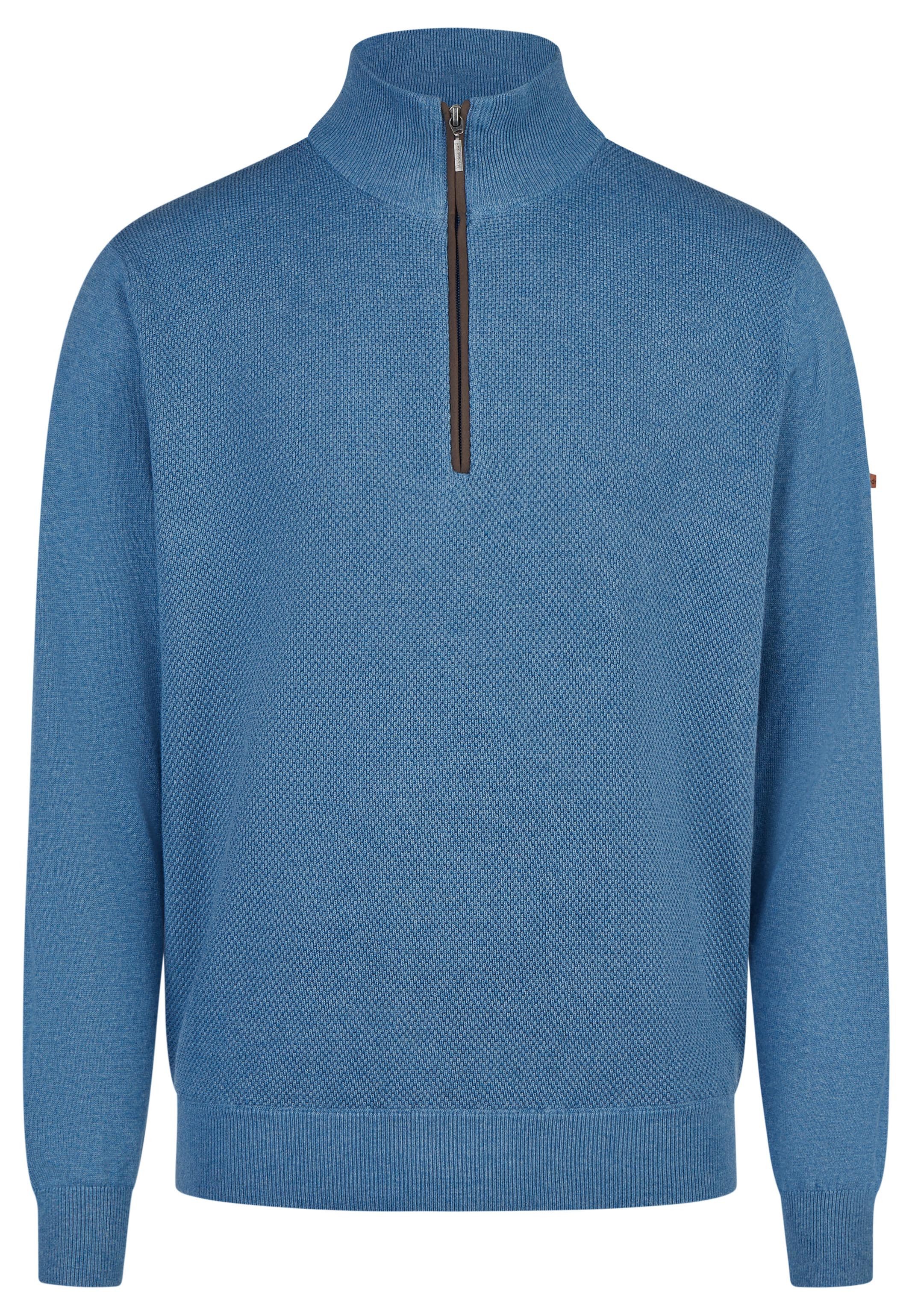 Redmond Strickpullover Basic (1-tlg) Troyer - Baumwolle - Atmungsaktiv