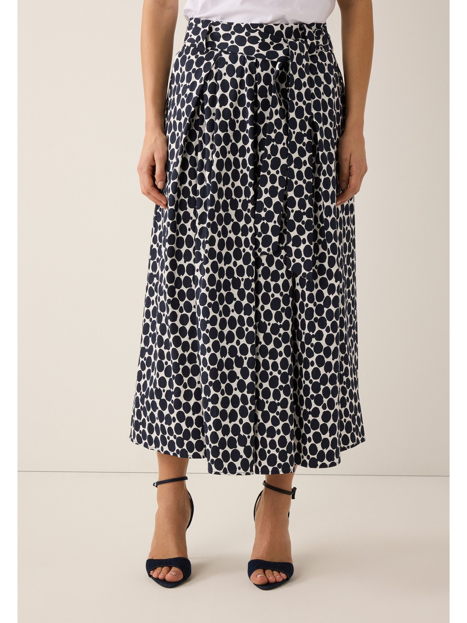 MORE&MORE Midirock Baumwollrock mit Tupfenprint