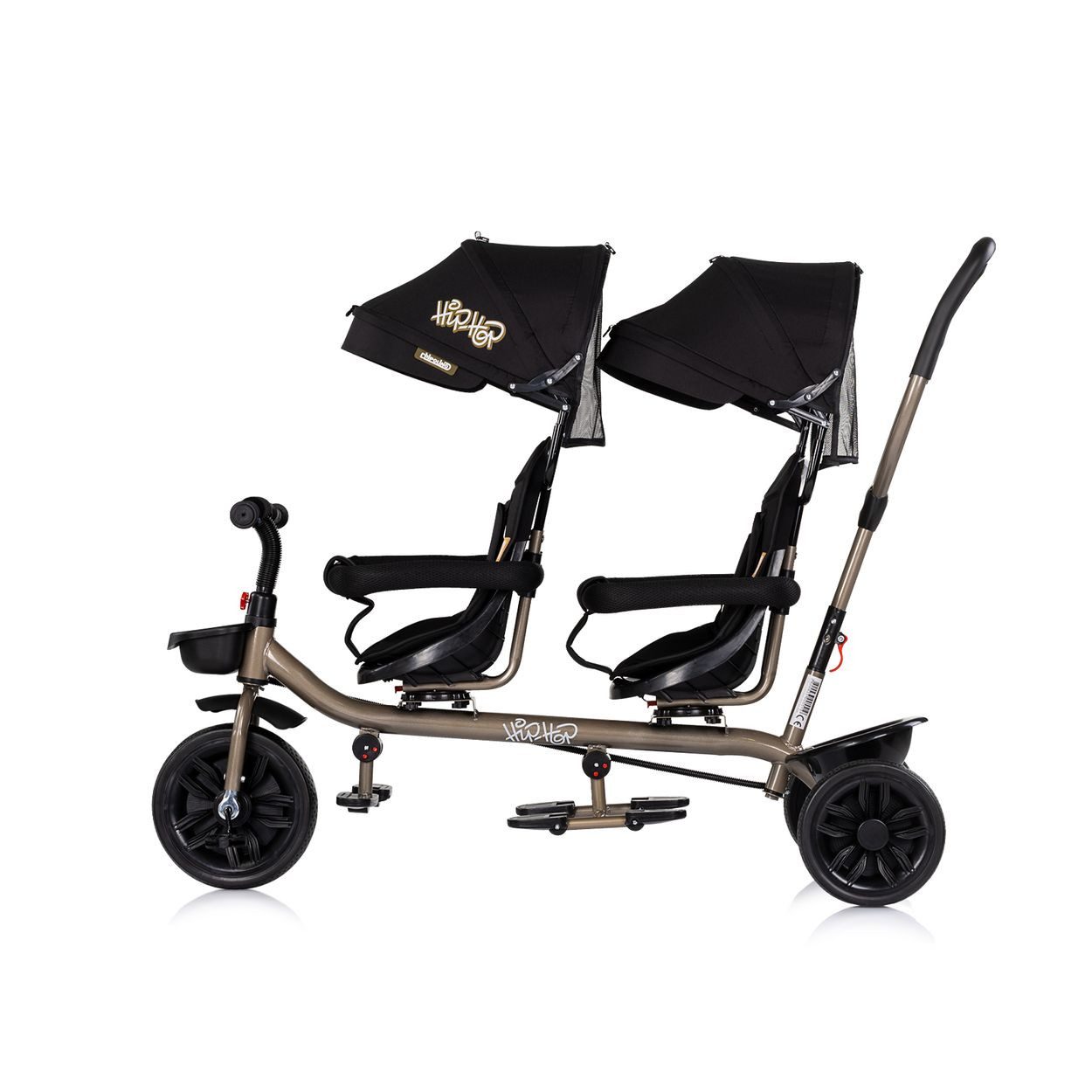 Chipolino Dreirad Hip Hop, Geschwister, zwei Kinder, 360° drehbare Sitze, 40 kg, ab 18 Monate – Bild 3 von 5