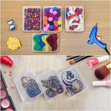 Belle Vous Aufbewahrungsbox Kunststoffbehälter (12 Stück) - Mini, Kleine Plastikbox (12 Stk) - Mini Boxen für Perlen, Pillen