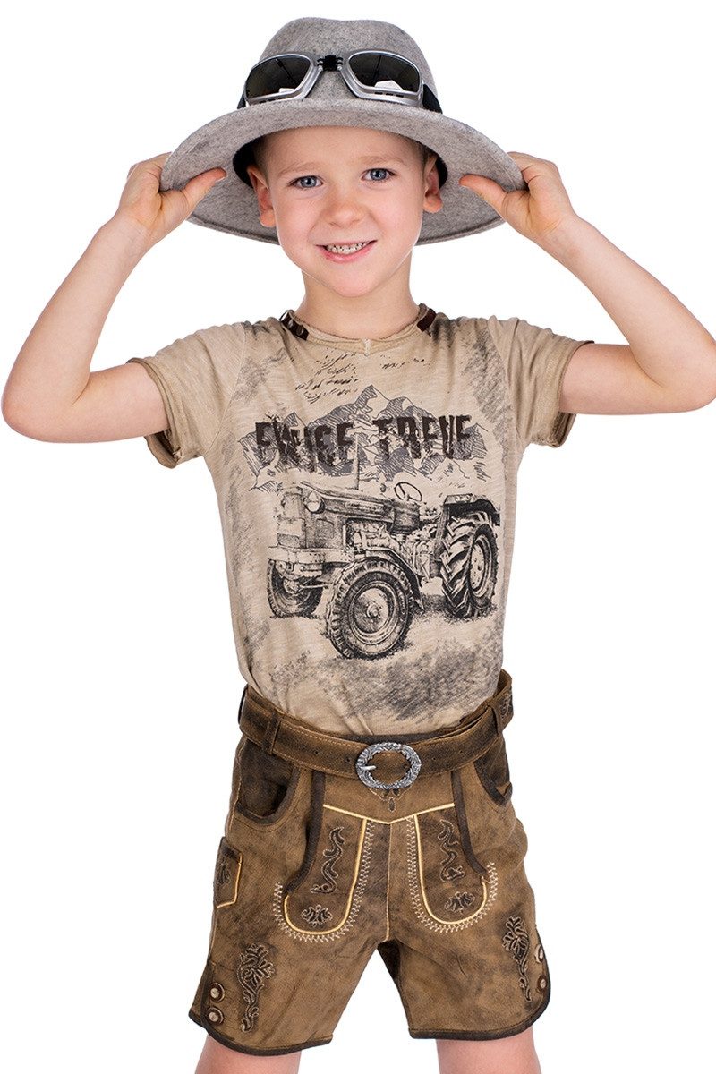 Isar-Trachten Lederhose Lederhose Kinder - MILO - eiche