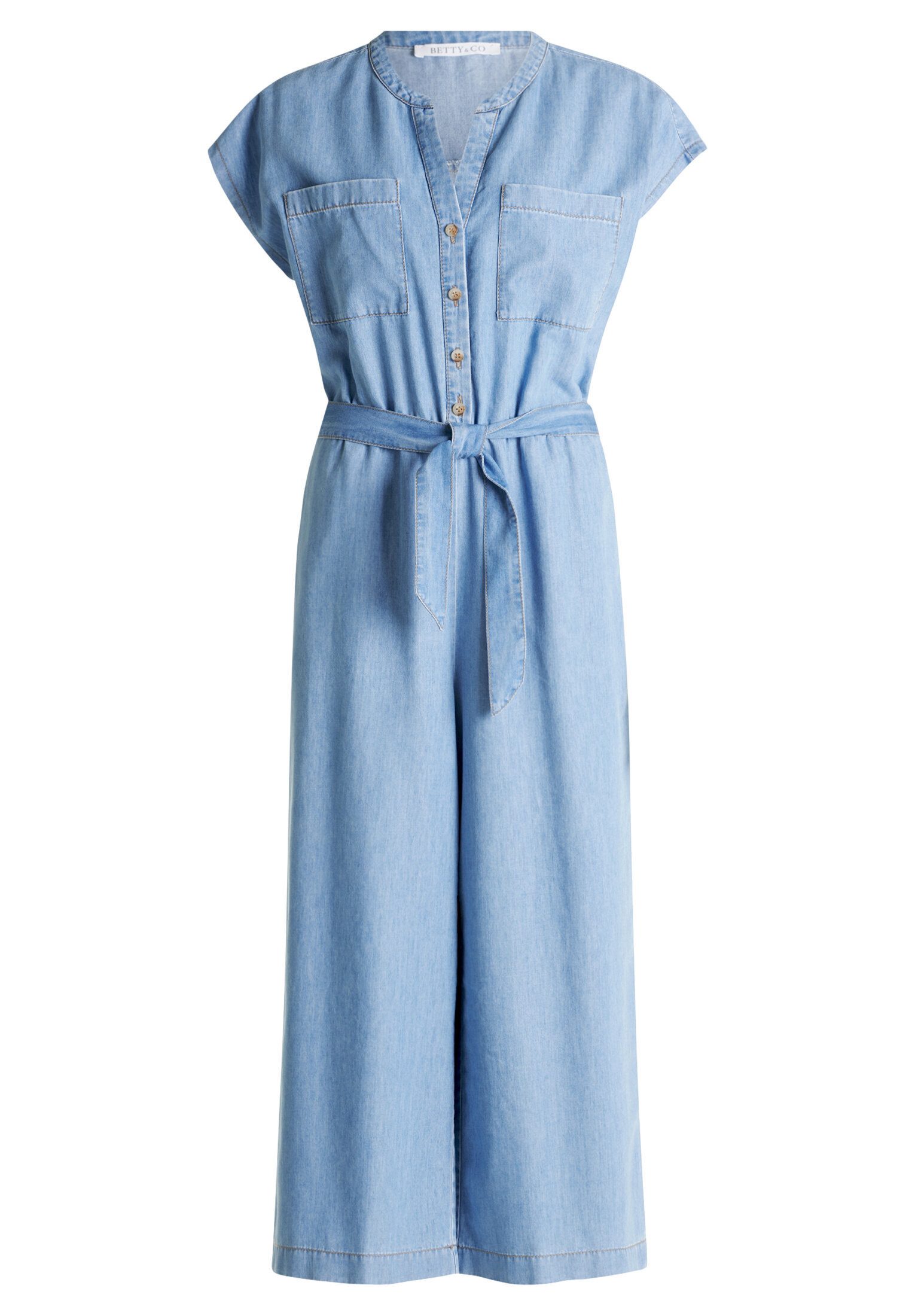 Betty&Co Overall Damen mit aufgesetzten Taschen (1-tlg) Nahtführung