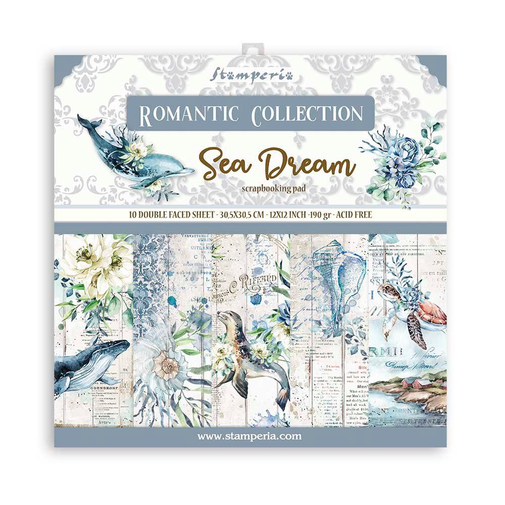 x 10 Bogen, Sea Dreams, 30,5 30,5 Motivpapier Stamperia cm cm