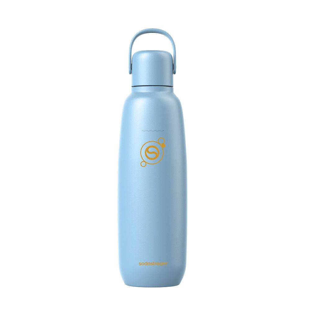 SodaStream Thermoflasche Metallflasche Fizz&go COOL DWS, 0,9 l, Trinkflasche, kompatibel mit SodaStream DUO, E-DUO, TERRA, ART & ENSO Wassersprudler