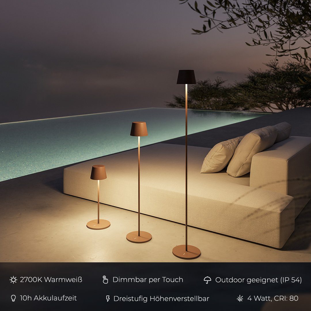 Neona LED Stehlampe Yava, Dimmbar per Touch, LED fest integriert, Warmweiß