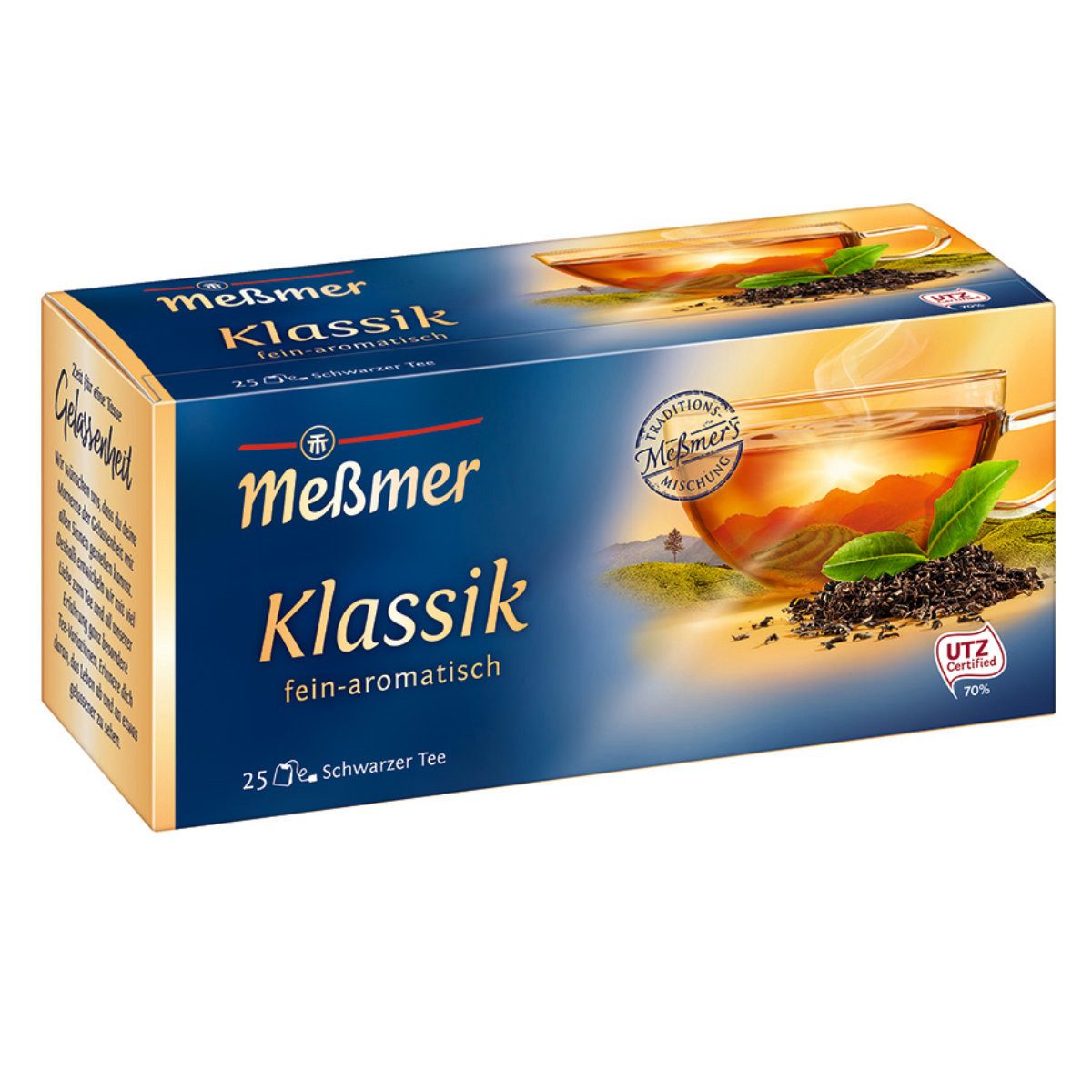 Meßmer Tee, Meßmer Schwarztee Klassik im Beutel ohne Metall fein aromatisch 43g