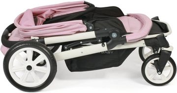 CHIC4BABY Sport-Kinderwagen Boomer, rosa, mit schwenk- und feststellbaren Vorderrädern