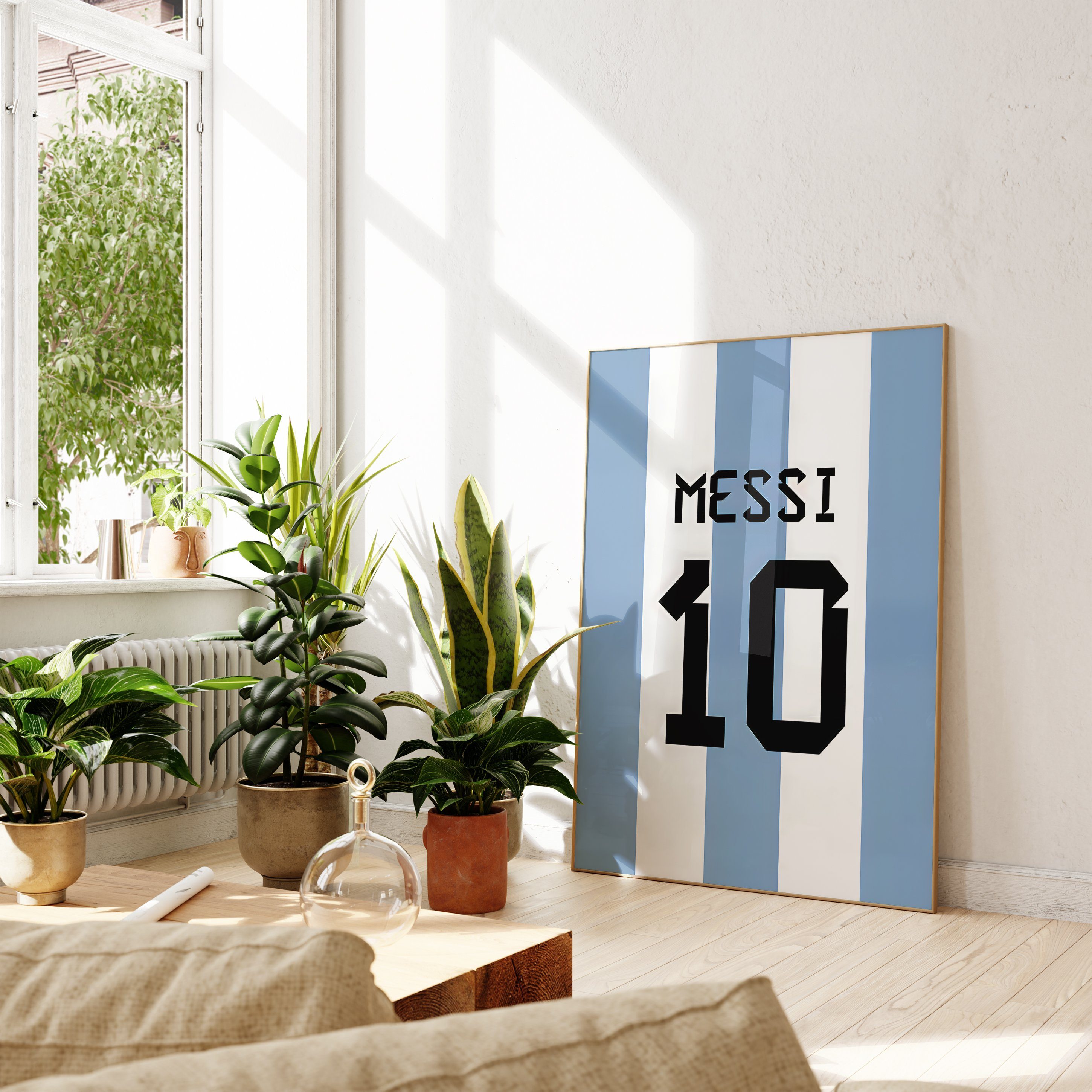 JUSTGOODMOOD Poster ® Lionel Messi 10 Argentinien· Fußball · ohne Rahmen