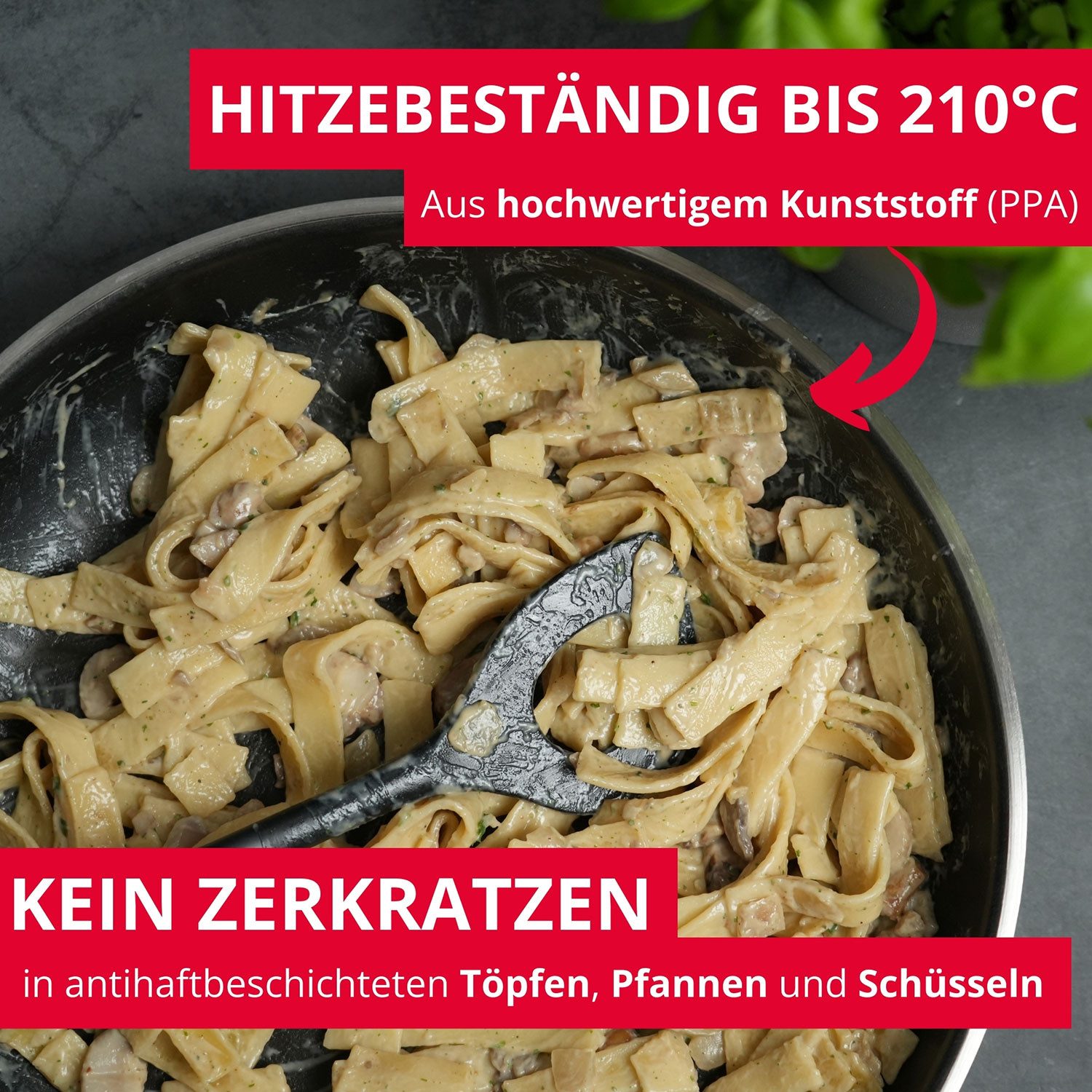 WESTMARK Kochlöffel Spitzlochlöffel + Rühr-/Kochlöffel-Set, 2tlg., Hitzebeständig bis 270 °C, Spülmaschinengeeignet