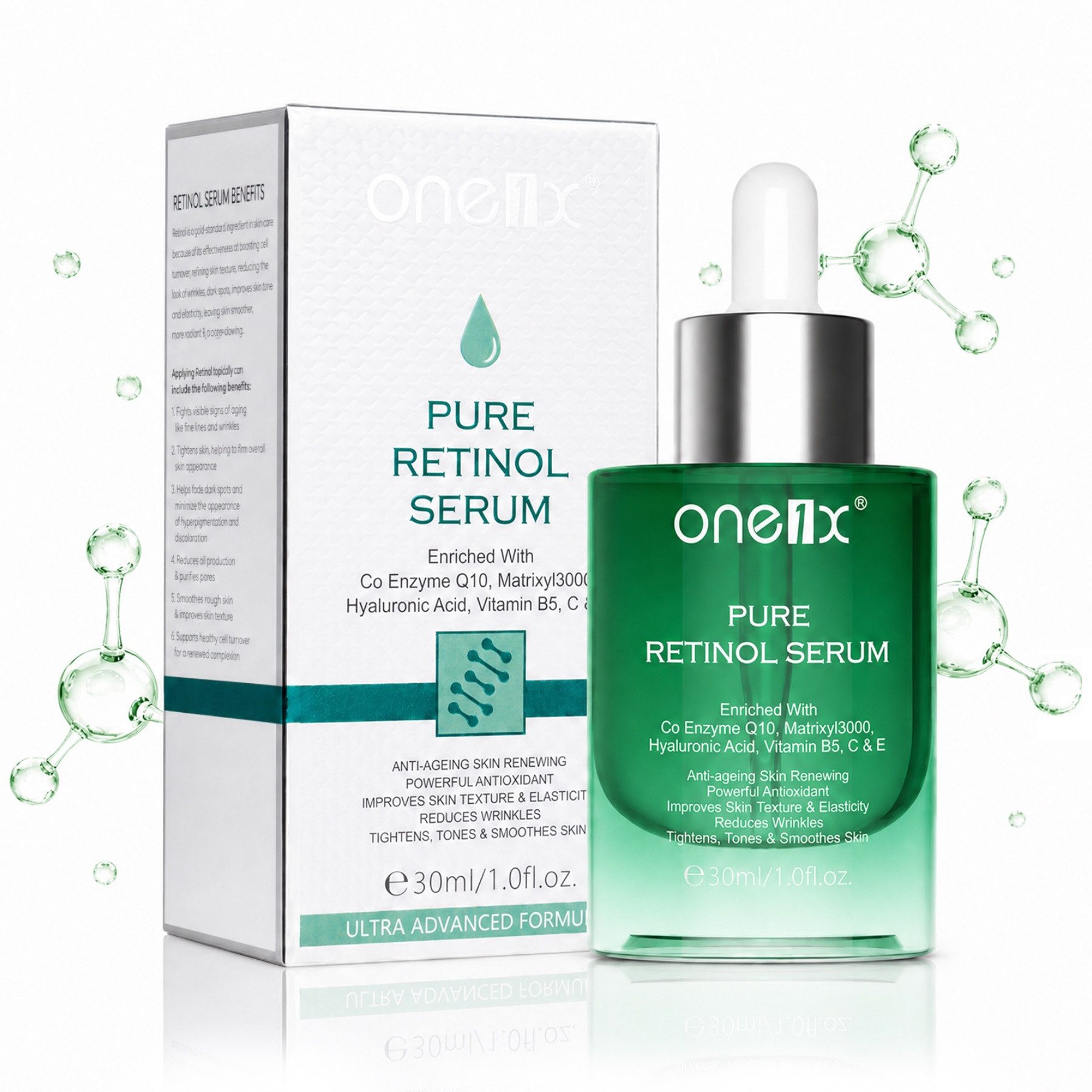 P-Beauty Cosmetic Accessories Gesichtsserum Retinol Serum Anti Falten Anti-Aging Hyaluronsäure Vitamin B5 C E, 1-tlg., Geischtsserum, Hautpflege, Anti-falten, Retinol