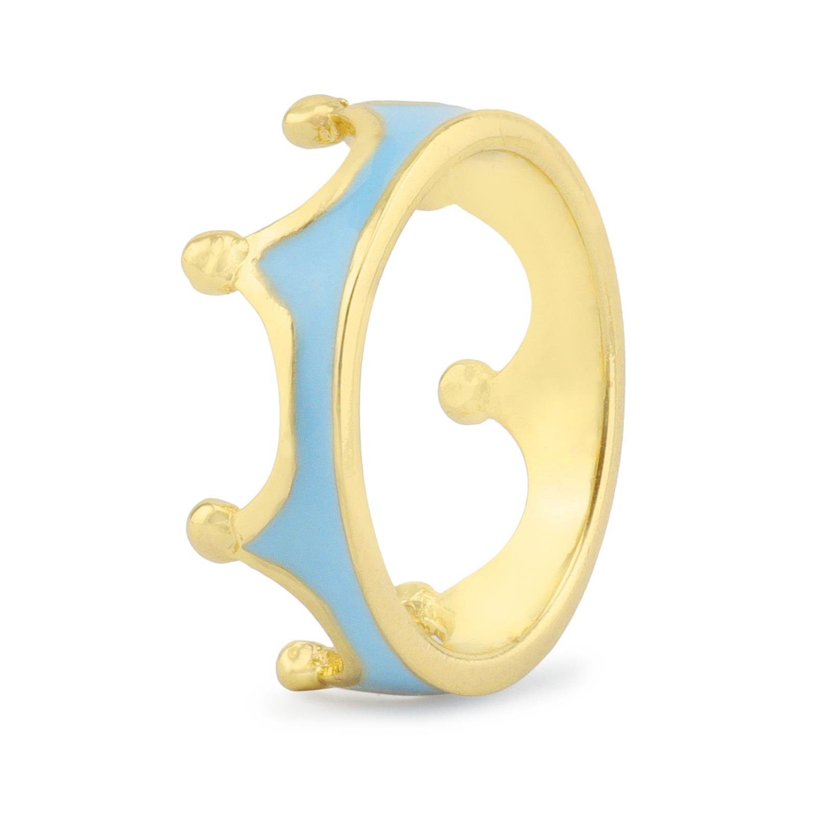 Damen Schmuck Monkimau Fingerring Damen Ring Kronen 18k Gold plattiert (Packung), 18 Karat vergoldet