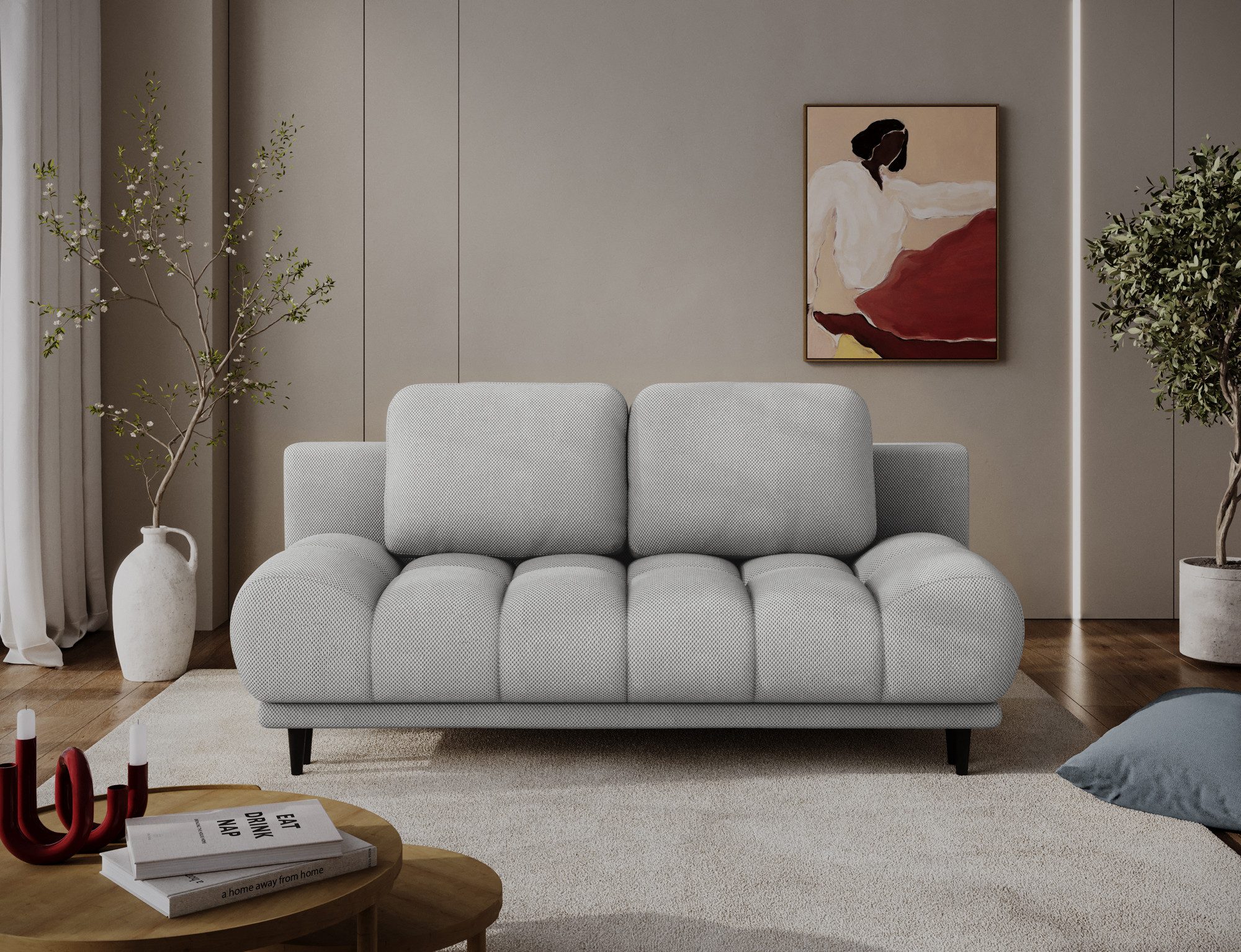 yourhouse24 Sofa VELO, Bettkasten & Schlaffunktion, mit Bettfunktion und Bettkasten
