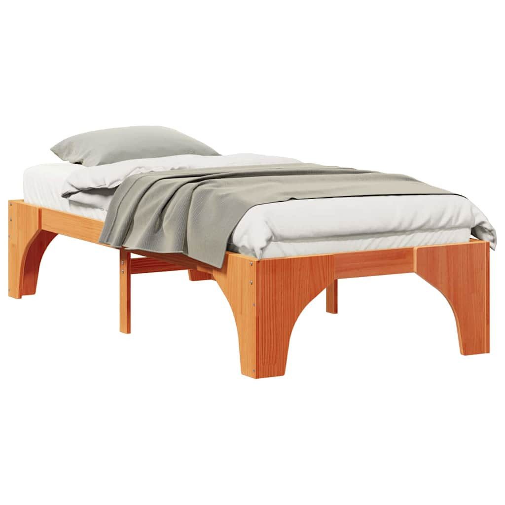 vidaXL Bett Bodenbettgestell Braun 90 x günstig online kaufen