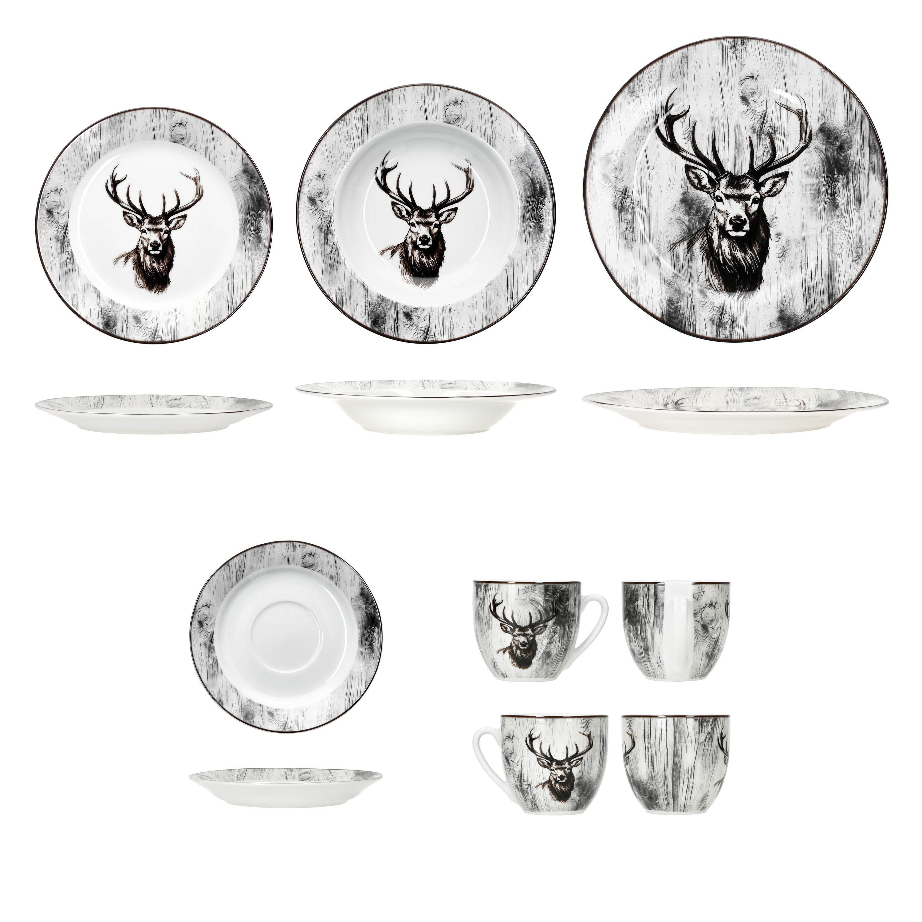 Mambocat Alois 6er Set Müsli-Schale 14,2cm 480ml Porzellan