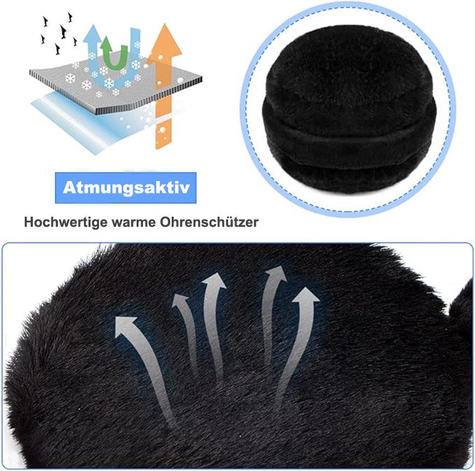 Cachito Ohrenmütze Faltbare Ohrwärmer für Windschutz und Wärme (1-St) Weich und gemütlich