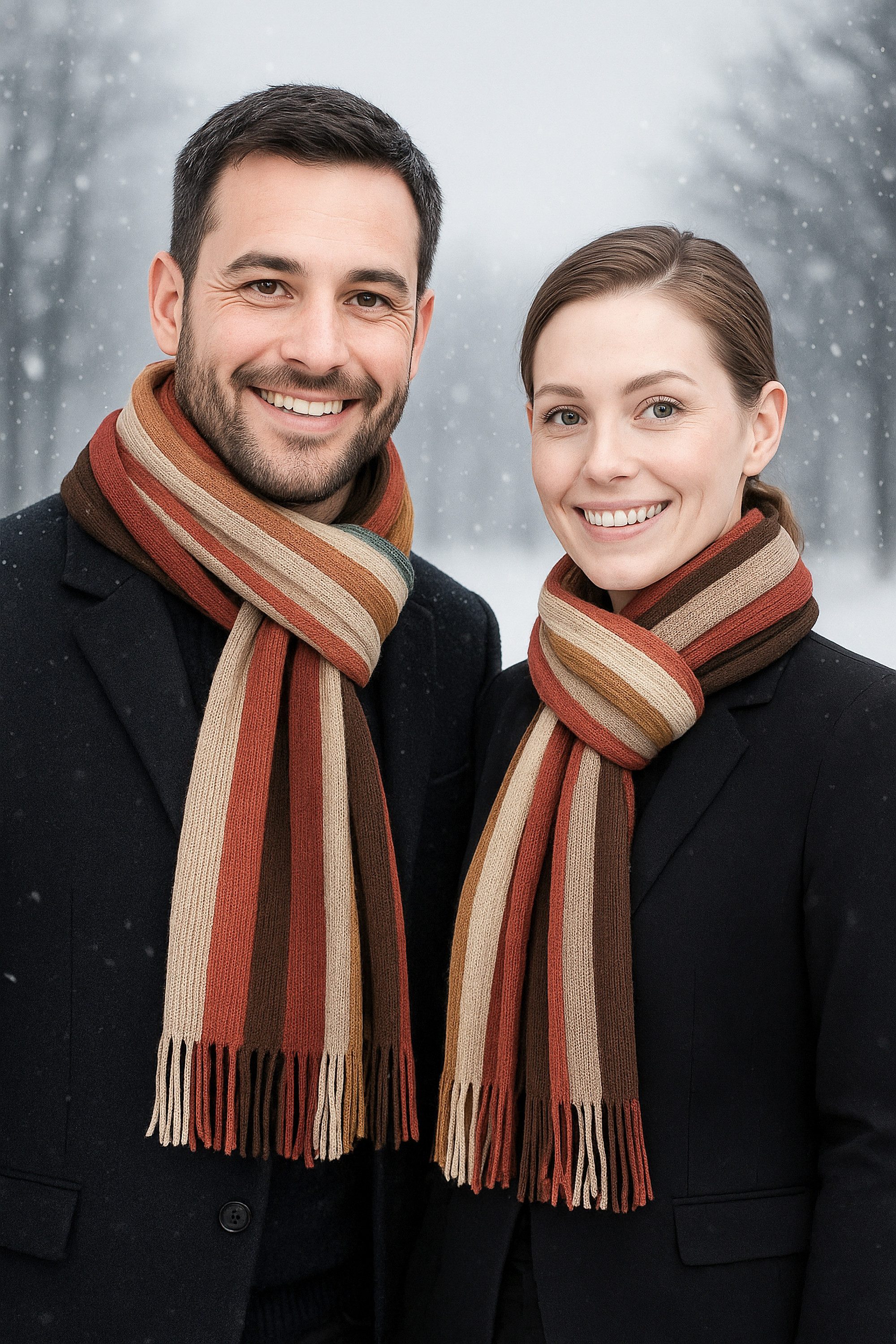 COLLEZIONE ALESSANDRO Wollschal Farbstreifen, (1-St), in modischen Farben, Made in Italy