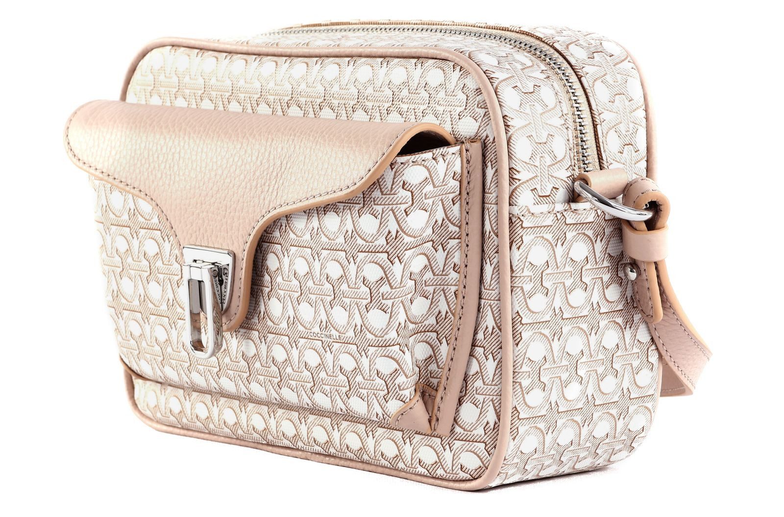 COCCINELLE Umhängetasche Coat. Monogram Crossbody Bag, aus echtem Rindsleder