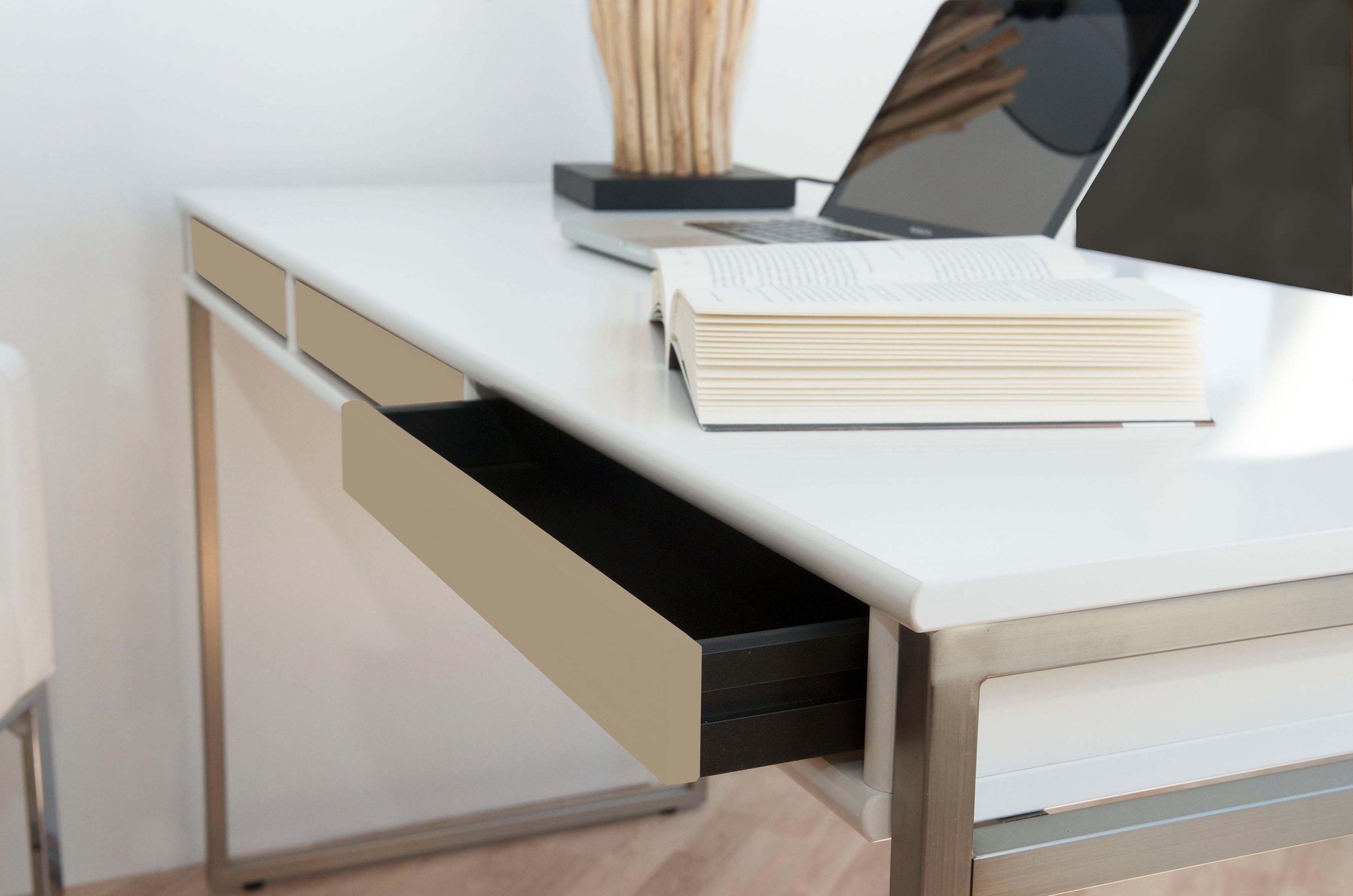 Schreibtisch Arbeitstisch, Hammel Computertisch, Gestell, Designmöbel mit Furniture beige B: Bürotisch, Mistral Tisch, cm, 137,4
