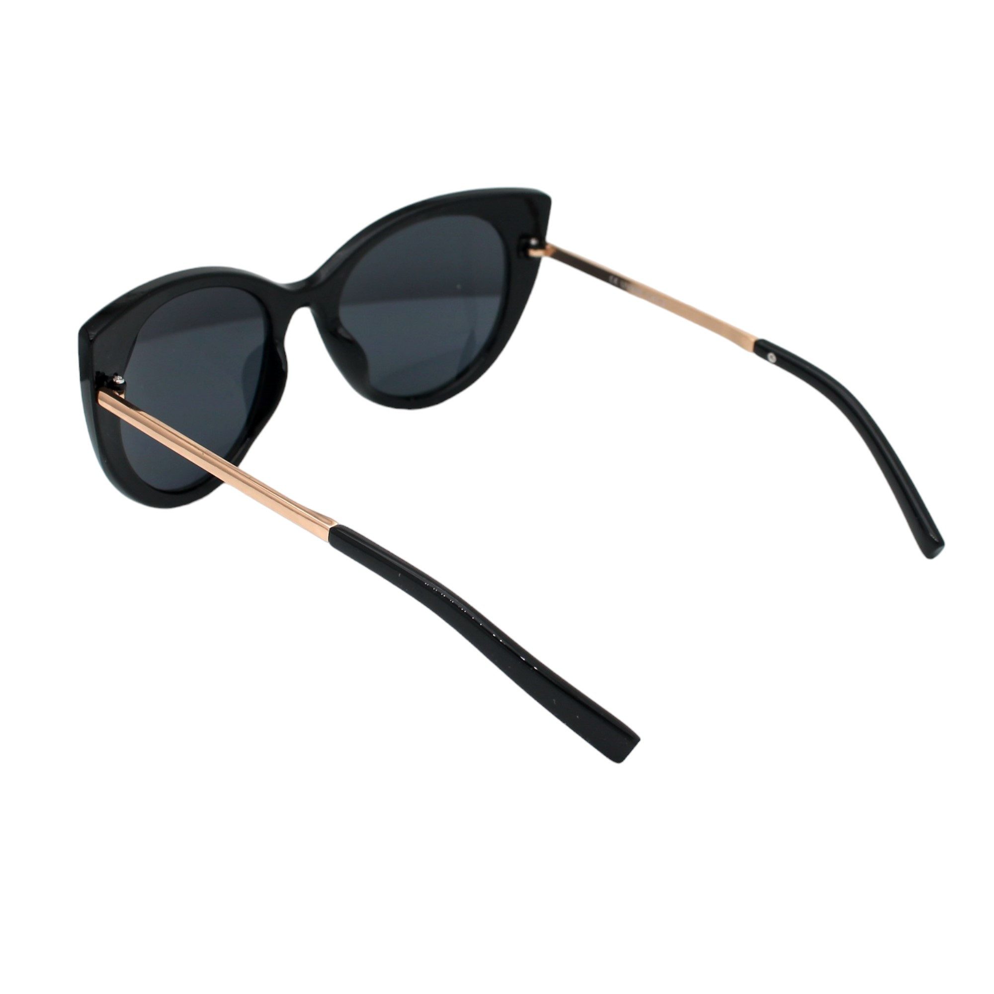LUXXADA Sonnenbrille (Cat Eye Sonnenbrille Groß Rockabilly Vintage Stil mit Brillenbeutel) Katzenaugen Gläser Schwarz oder Lila Getönt