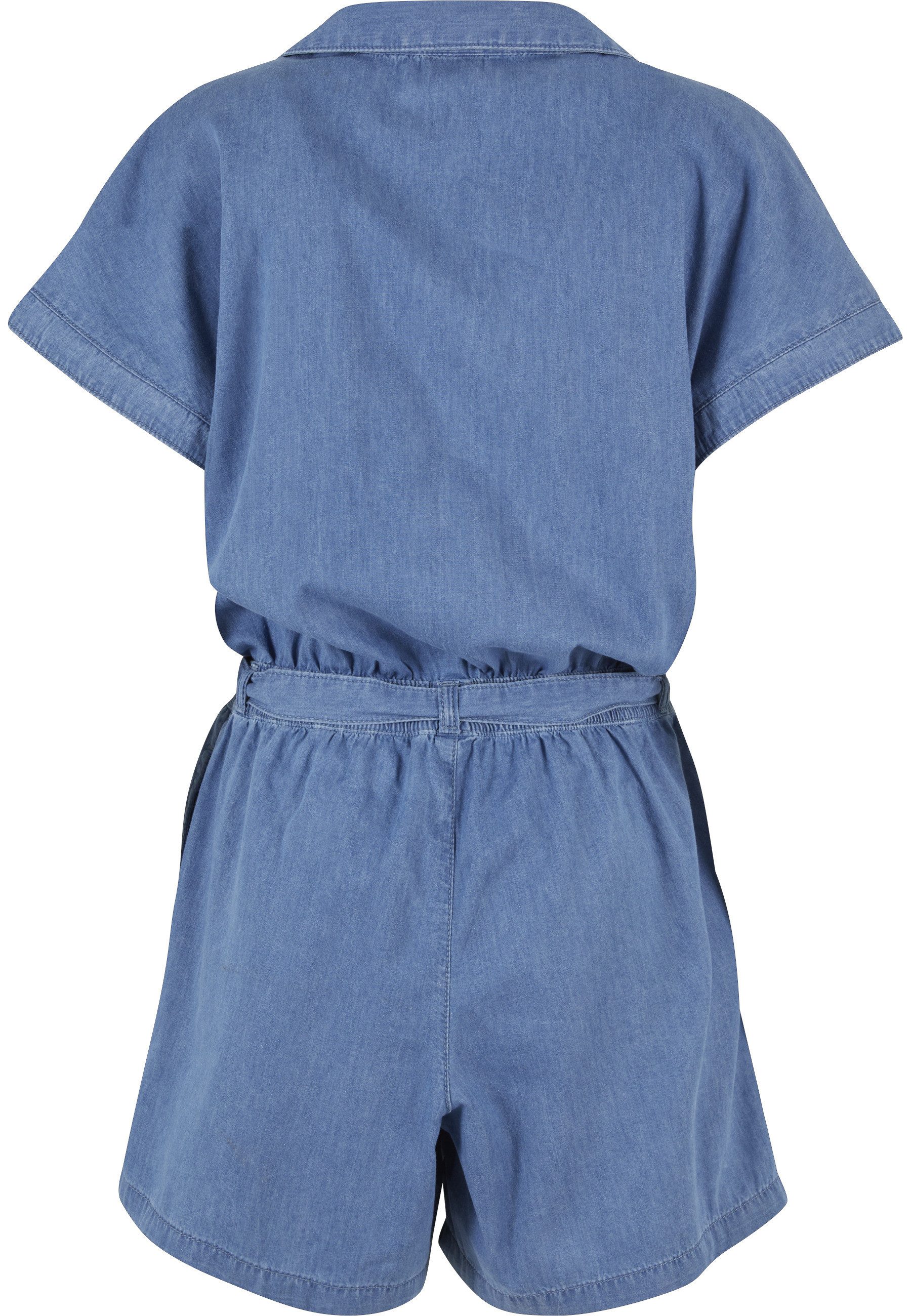 URBAN CLASSICS Latzjeans Urban Classics Damen Ladies Light Denim Resort Jumpsuit