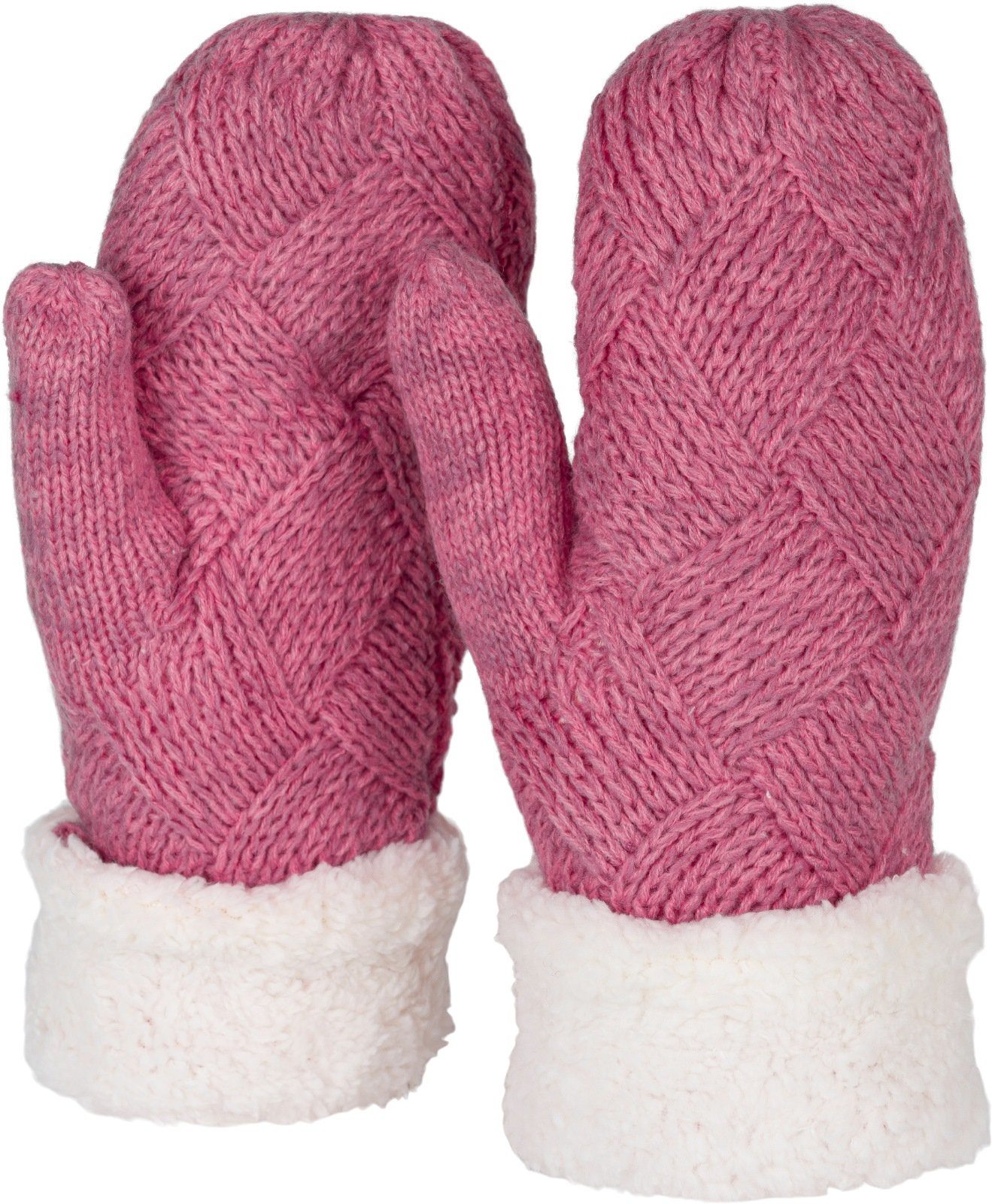 styleBREAKER Fäustlinge Strickhandschuhe Fäustlinge mit Rauten günstig online kaufen