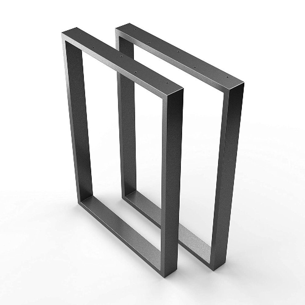 Tischgestell Stahl Tischkufen 50-70cm x 72cm in Anthrazit