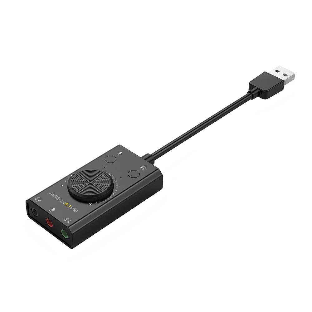 Terratec AUREON 5.1 USB USB-Soundkarte, Externe Soundkarte, Ersatzsoundkarte, Lautstärkeregler, Plug & Play