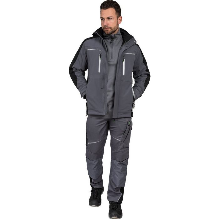 TRIZERATOP Arbeitsjacke Arbeitsjacke Softshell Jacke grau/schwarz Größe XL