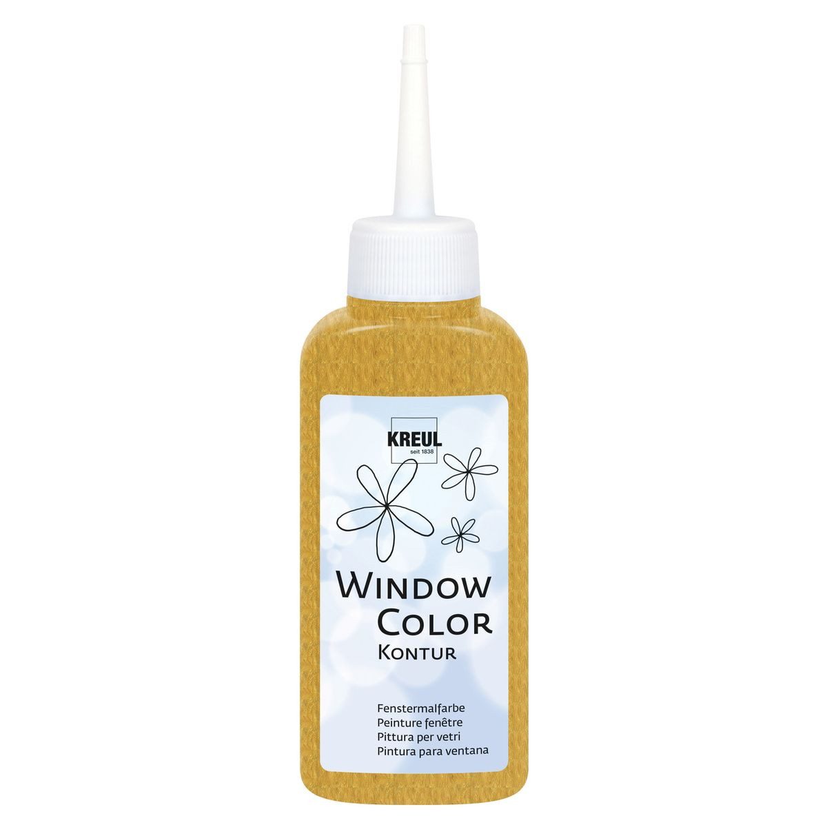 Wasserfarbe KREUL Window Color Metallic gold 80ml Flasche