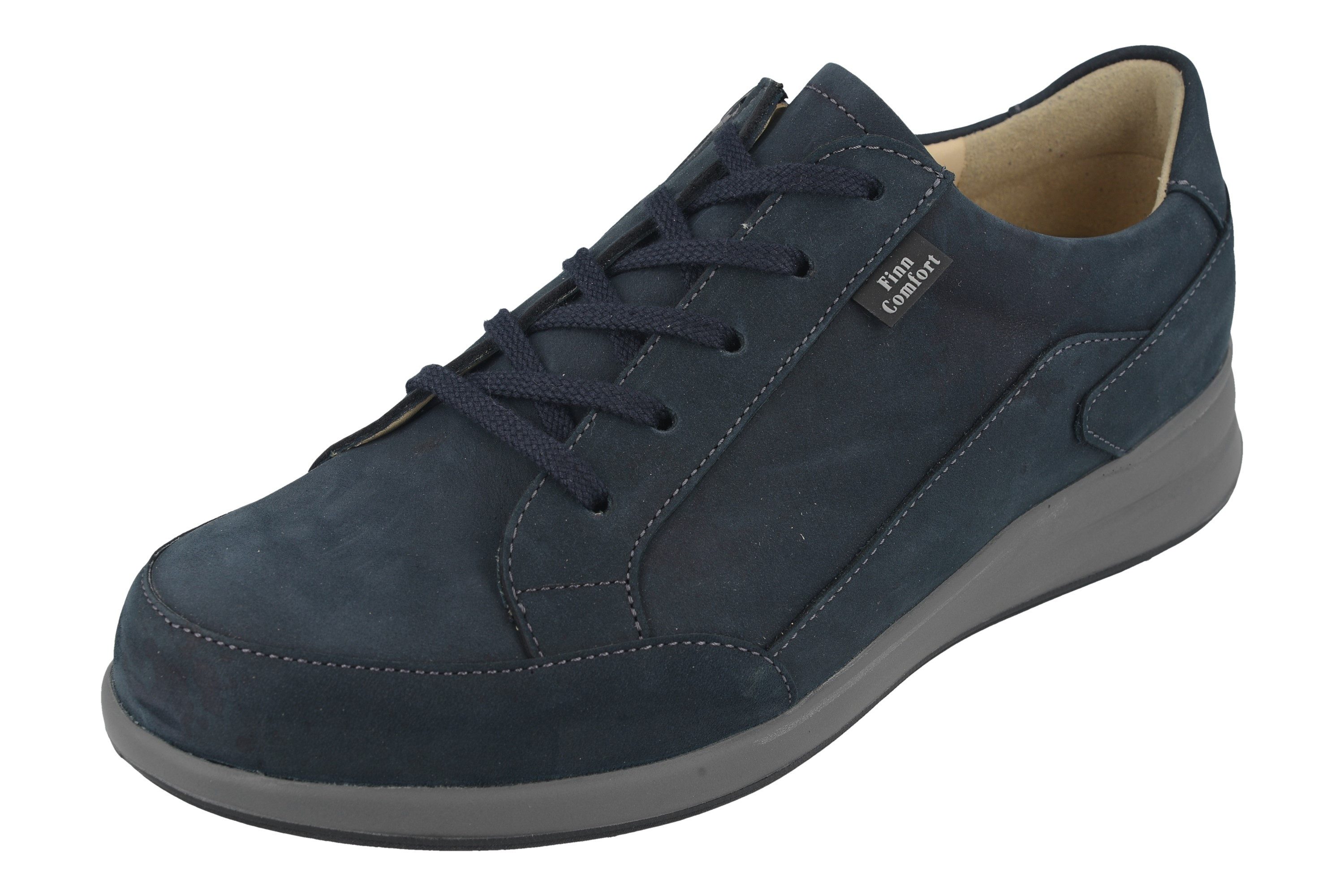 Finn Comfort FINN COMFORT Prato Damen Halbschuhe dunkelblau Nubukleder - Größe: UK Schnürschuh Wechselfußbett