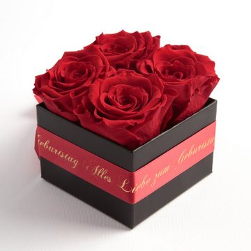 ROSEMARIE SCHULZ Heidelberg Dekoobjekt Rosenbox echte Rosen Alles Liebe zum Geburtstag Geschenk für Frauen (1 St), Echte konservierte Rosen