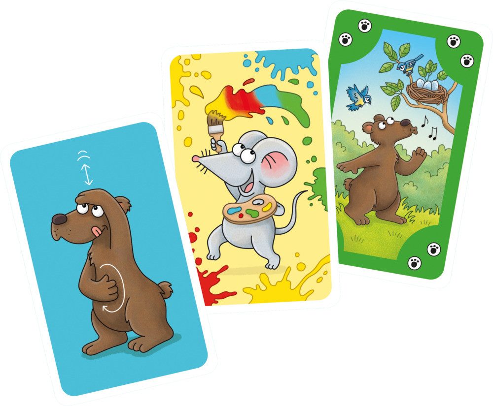 Schmidt Spiele Spiel Kartenspiel Mauseschlau & Bärenstark Bewegungs-Mau Mau