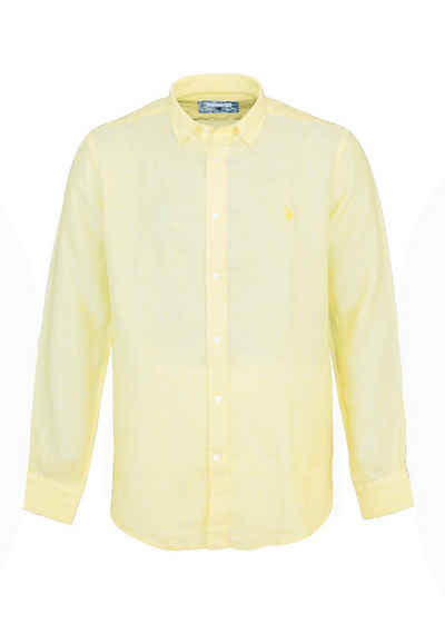U.S. Polo Assn Langarmhemd Hemd Leinenhemd Button Down Linenshirt