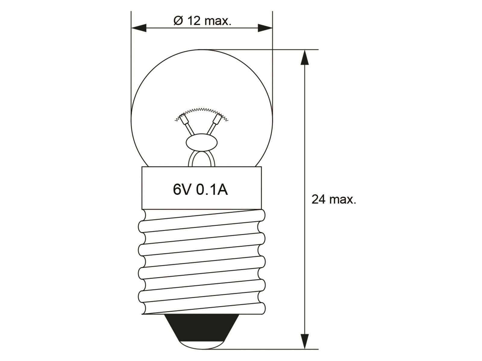 Goobay LED-Leuchtmittel GOOBAY Taschenlampenbirne, 9579, G11 E10, Kugel, 6