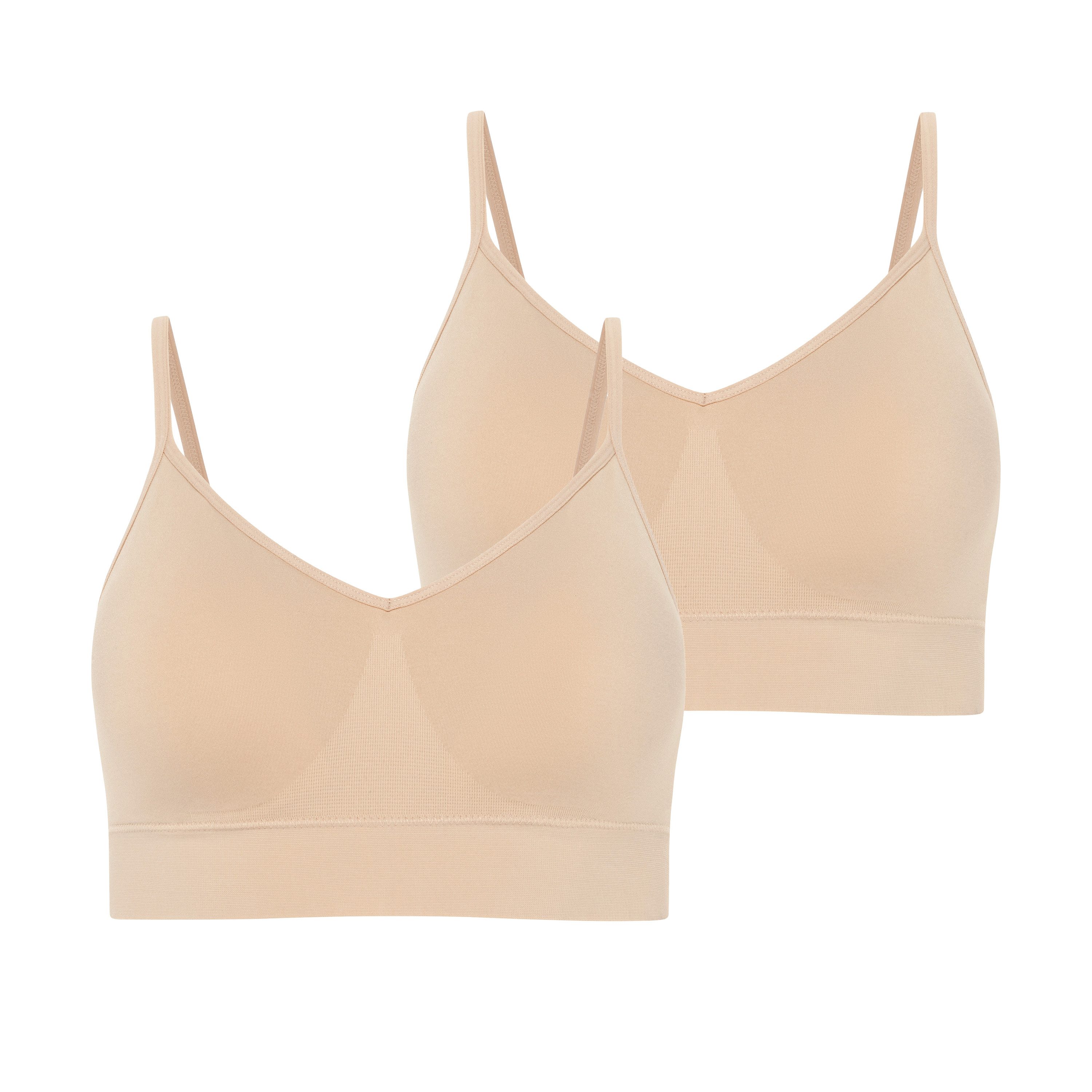 Jockey Bralette Seamfree Stretch (2er Pack) Ohne Seitennähte, Breites Unterbrustband, V-Ausschnitt