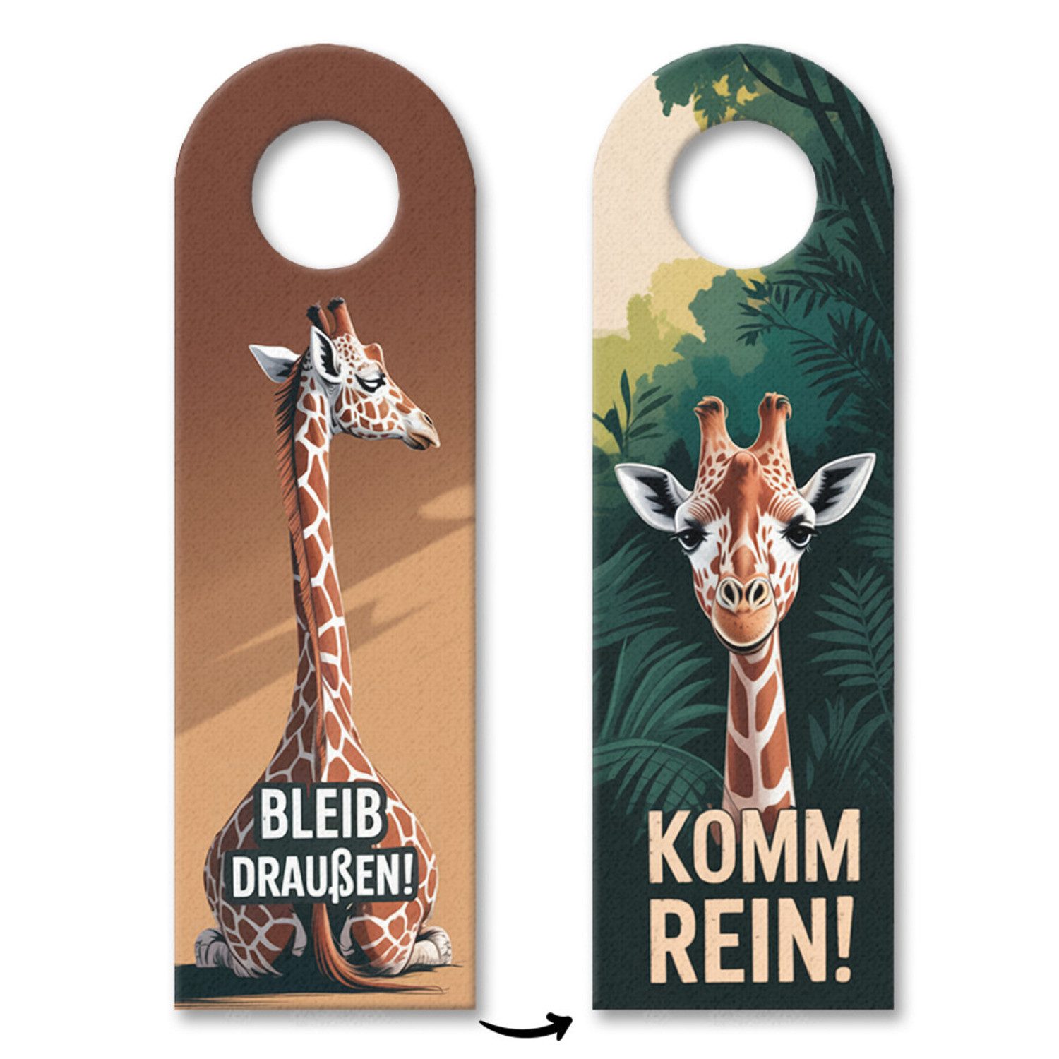 speecheese Dekohänger Bleib draussen Komm rein Giraffen Türhänger günstig online kaufen