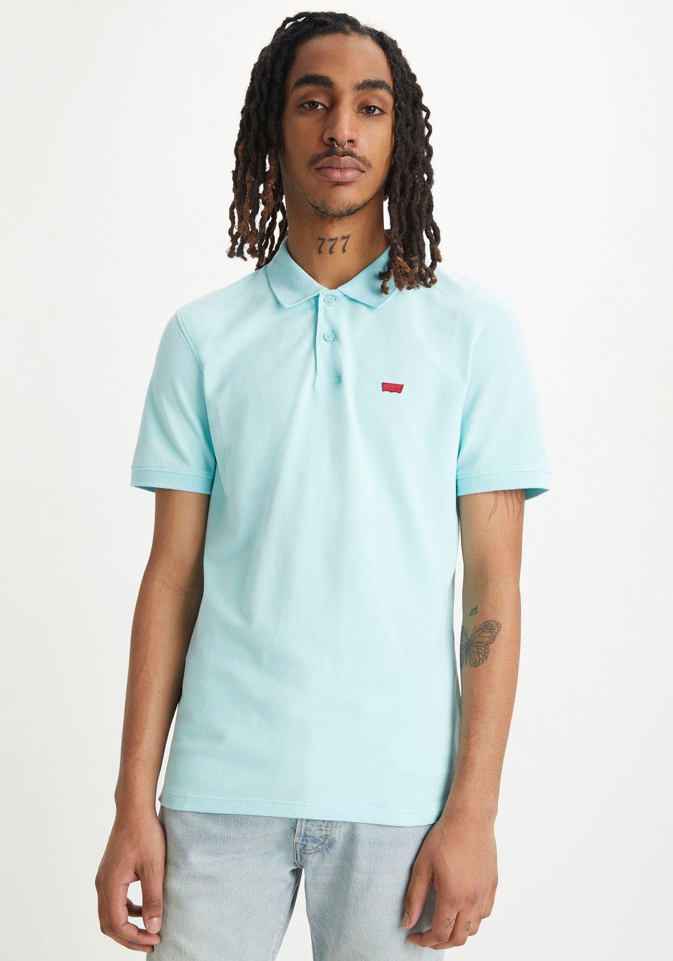 Levi's® Poloshirt LE SLIM HOUSEMARK POLO helltürkis