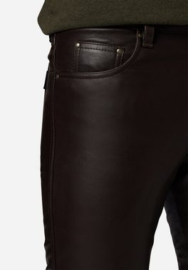 RICANO Lederhose No. 3 TR (Cow Waxy) Hochwertiges Rinds-Nappa Leder ; 5 Pocket-Stil - Lederjeans