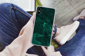 MuchoWow Handyhülle Marmor - Limone - Grün - Strukturiert - Marmoroptik, Handyhülle Apple iPhone Xs Max, Smartphone-Bumper, Print, Handy