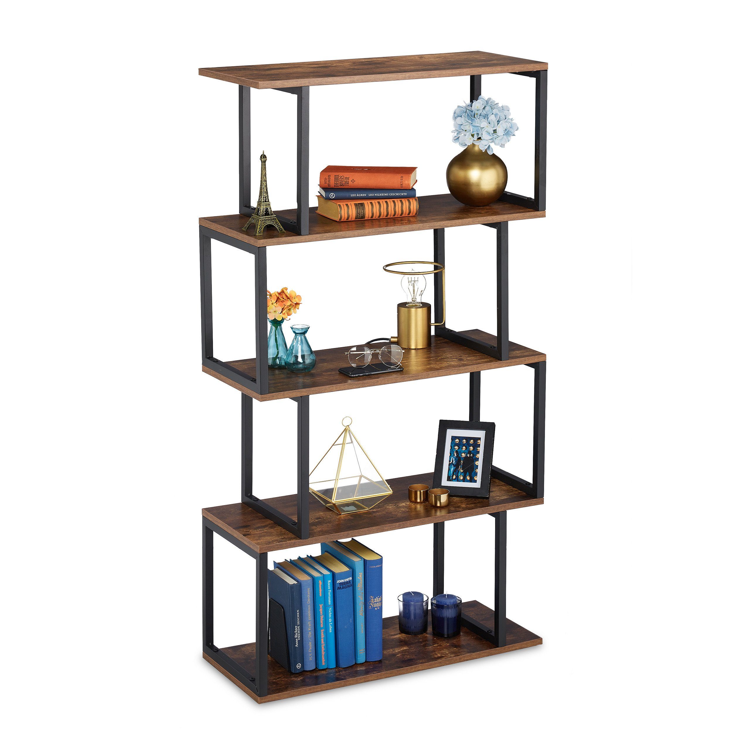 relaxdays Bücherregal Industrial Desig günstig online kaufen