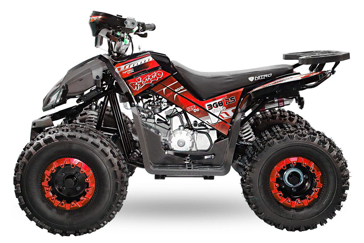 Nitro Motors Quad 125cc midi Kinder Quad Rizzo RS8-3G Platin, 125,00 ccm, 50 km/h, Euro 0