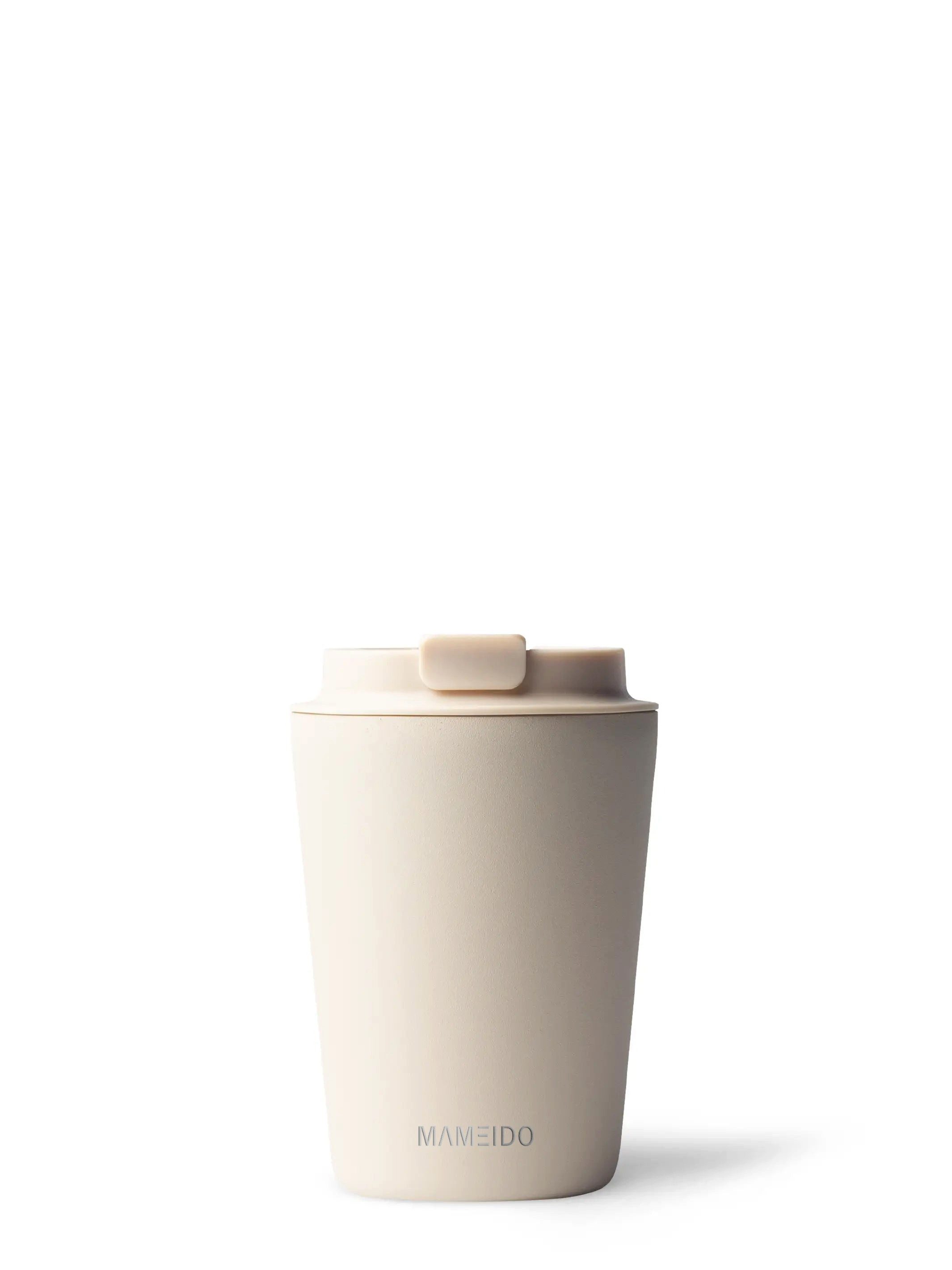 MAMEIDO Thermobecher, Edelstahl, Kunststoff, Silikon, doppelwandig isoliert, auslaufsicher in 350ml, 470ml, 700ml & 1200ml