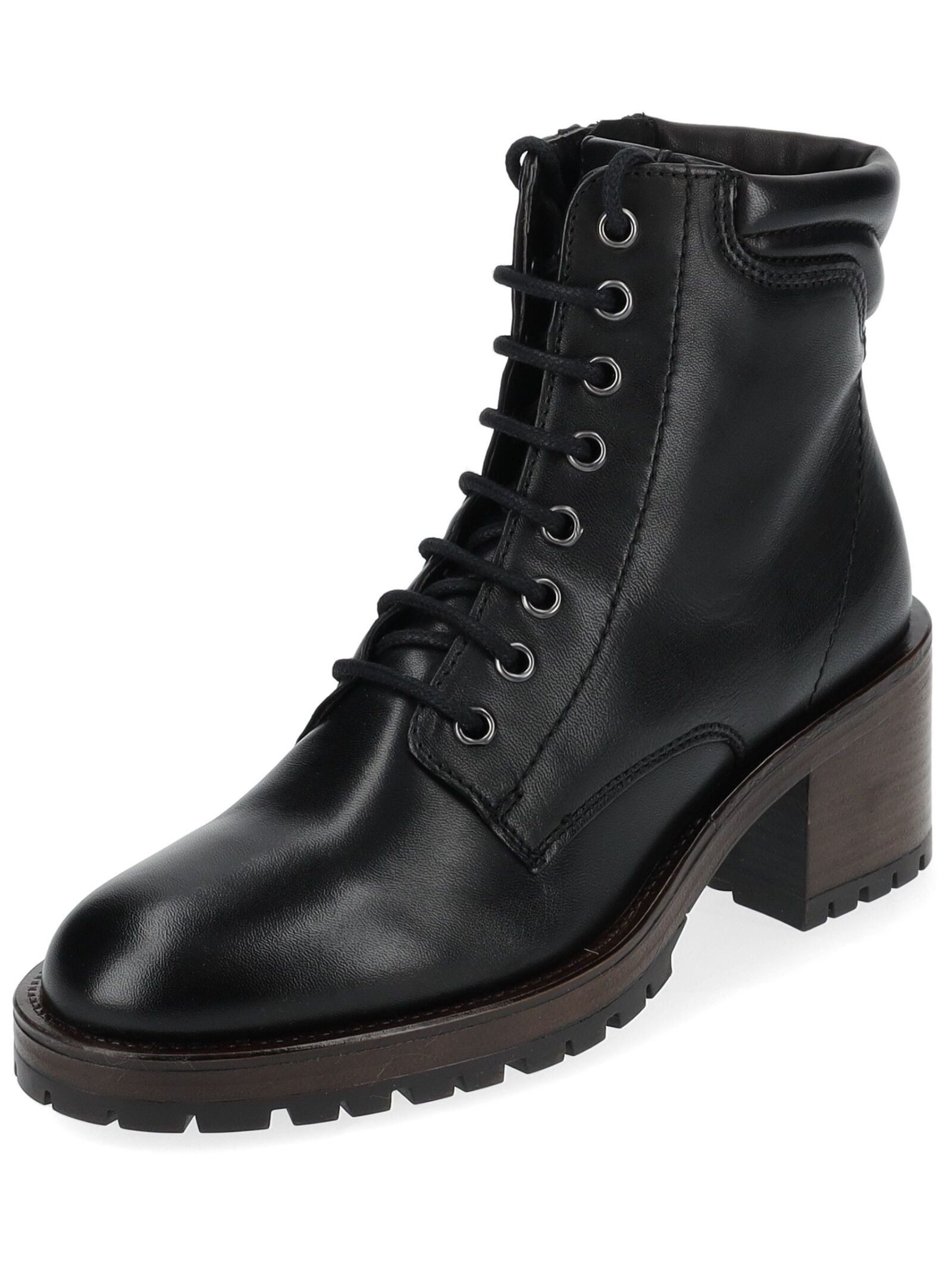 Stiefelette Leder . Schnürstiefelette