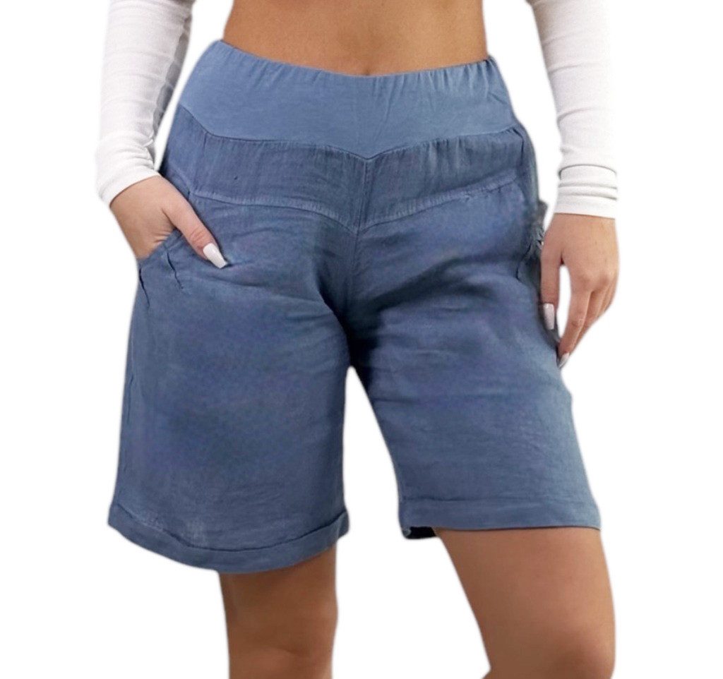 Mississhop Leinenhose 100 % Leinen Leinenshorts Bermuda kurze Hose 276 günstig online kaufen