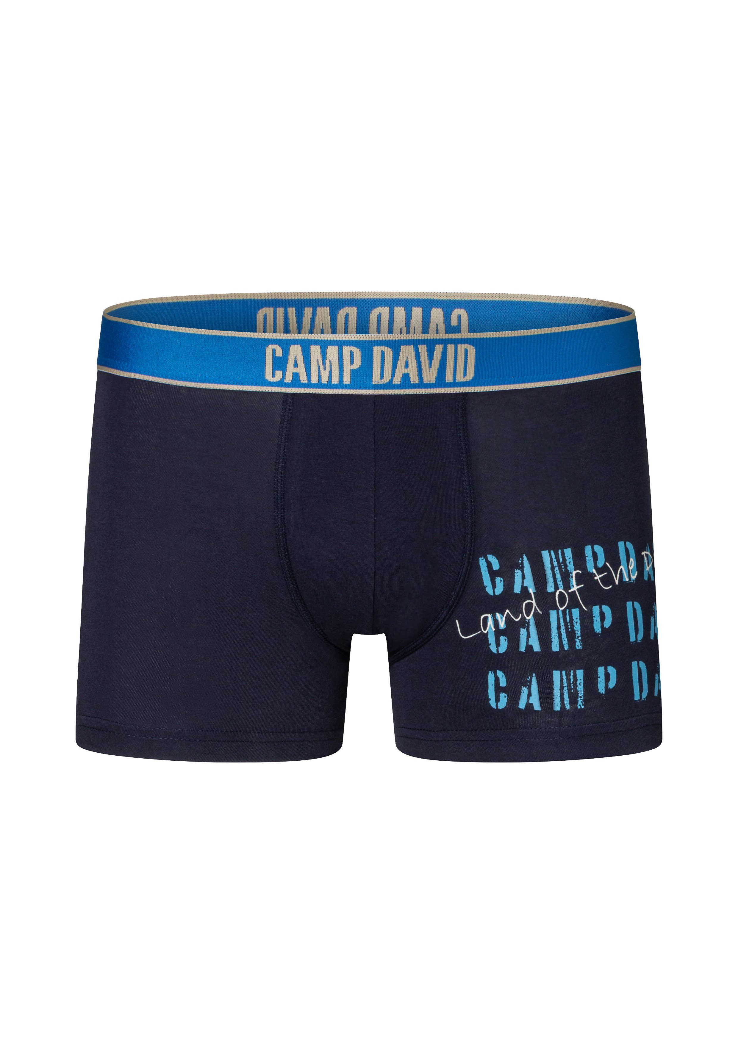 CAMP DAVID Boxershorts casual (2 Paar) mit elastischem Bund