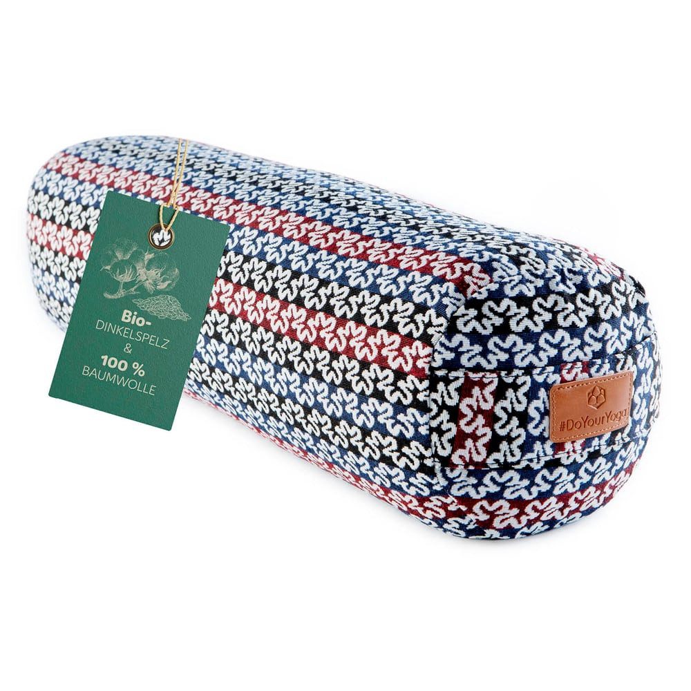 #DoYourYoga Yoga Bolster Yoga-Bolster Tarik - gefüllt mit Bio-Buchweizenschalen, Bodensitzkissen Asanas Meditation Pilates Körper Geist 68x22x22cm