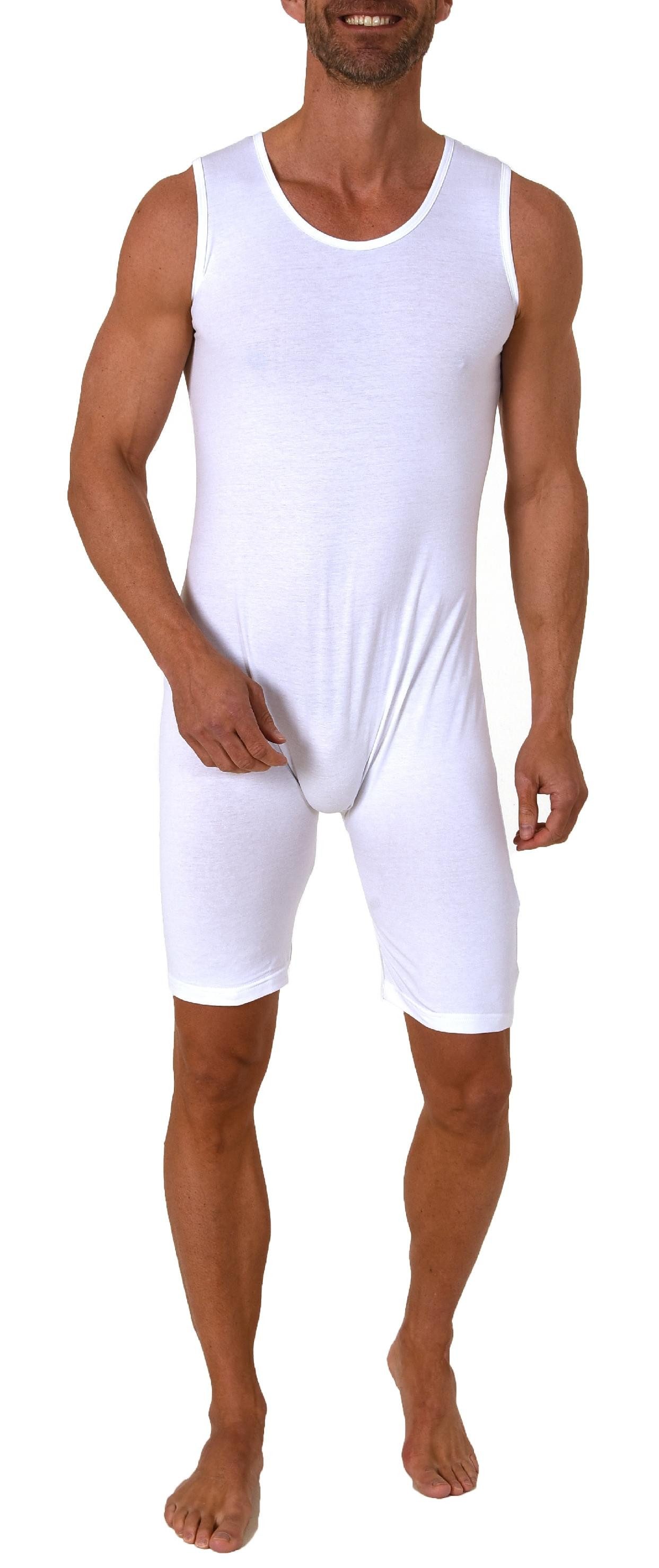 Normann Care Pyjama Pflegebody Ärmellos UNISEX Pflegeoverall mit Beinreißverschluss
