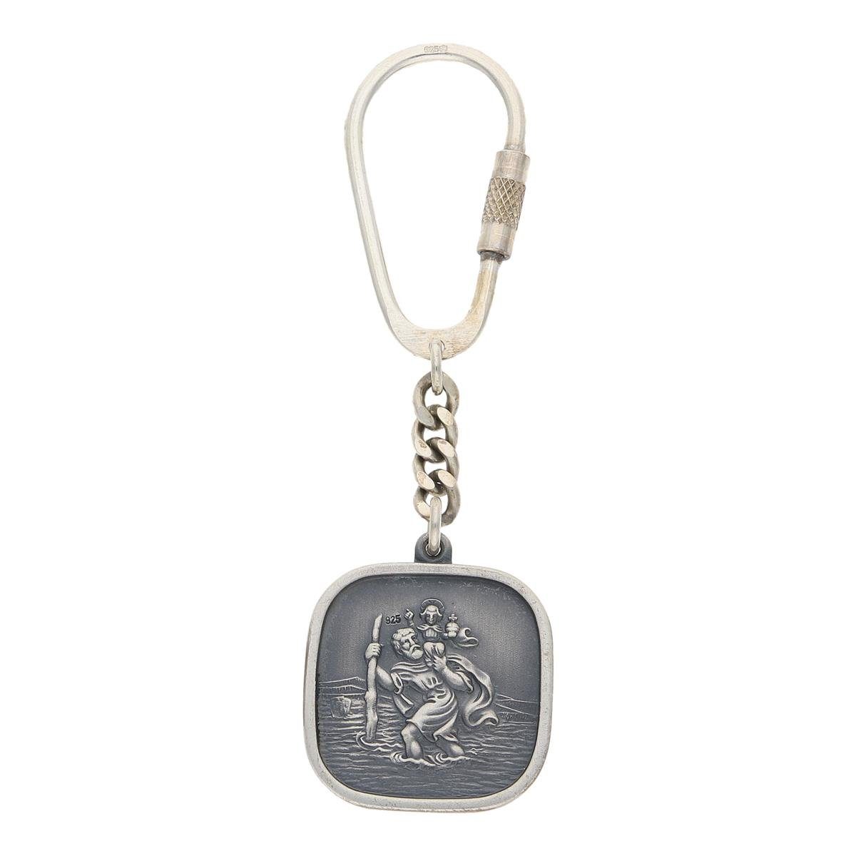 JuwelmaLux Schlüsselanhänger Set JuwelmaLux Schlüsselanhänger 925/000 Sterling Silber geschwärzt Christ